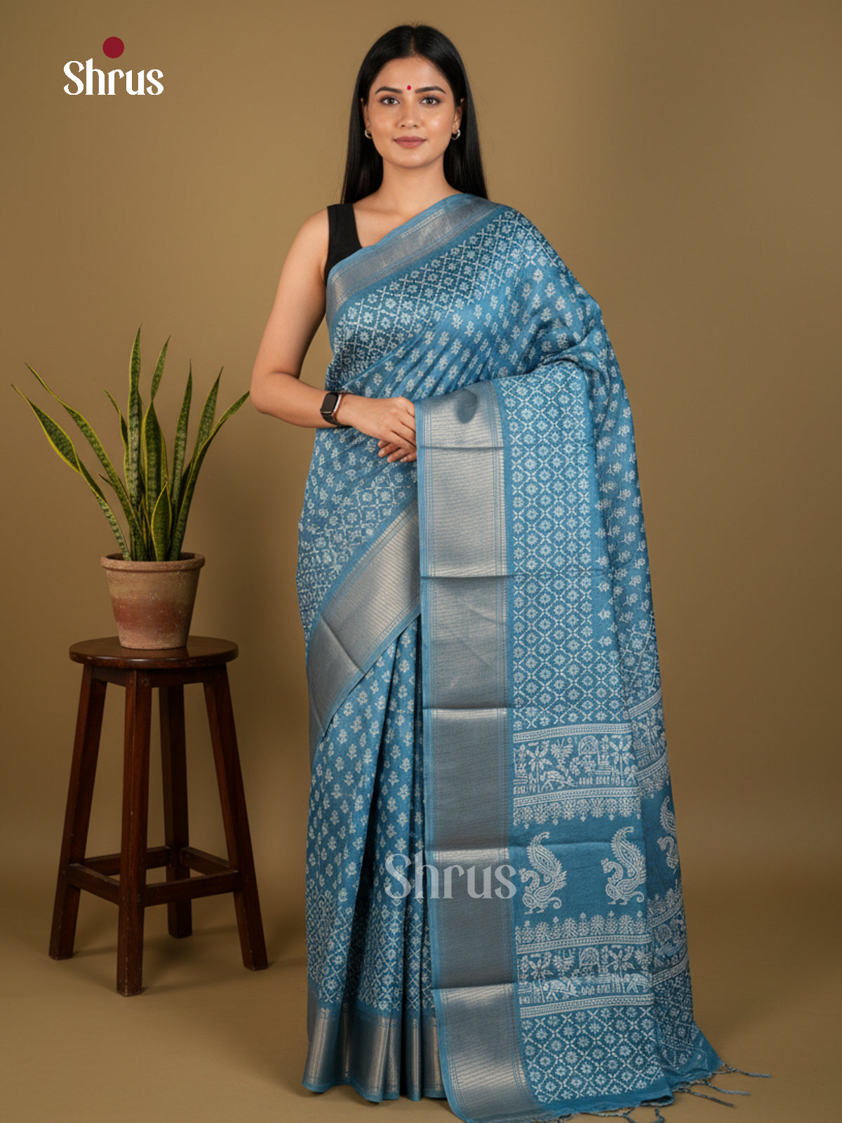 EBS14168 - Semi Crepe - Saree - Shop on Shrus.com