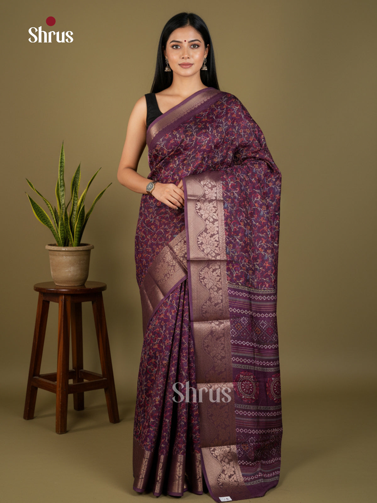 EBS14179 - Semi Crepe - Saree - Shop on Shrus.com