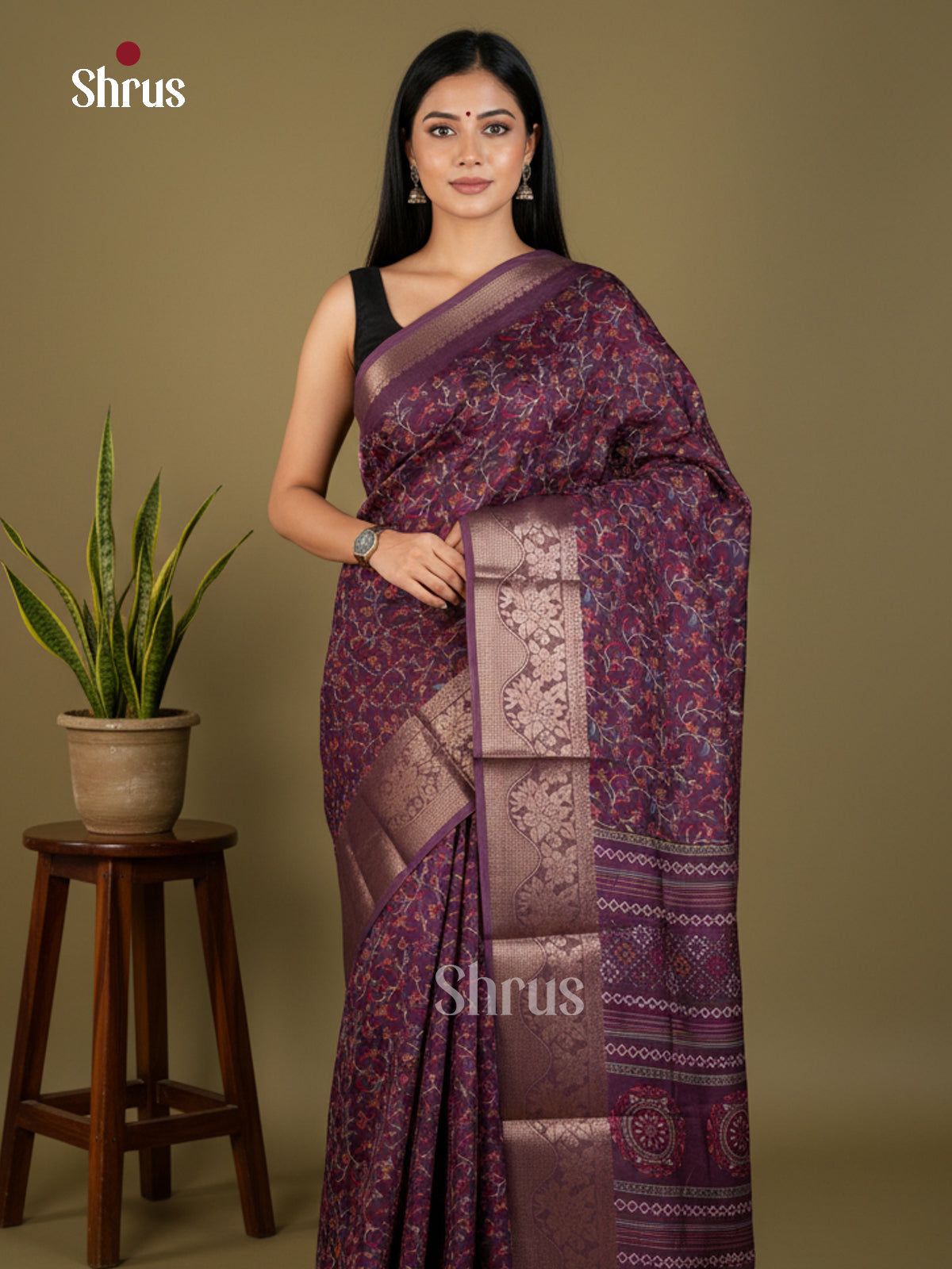 EBS14179 - Semi Crepe - Saree - Shop on Shrus.com
