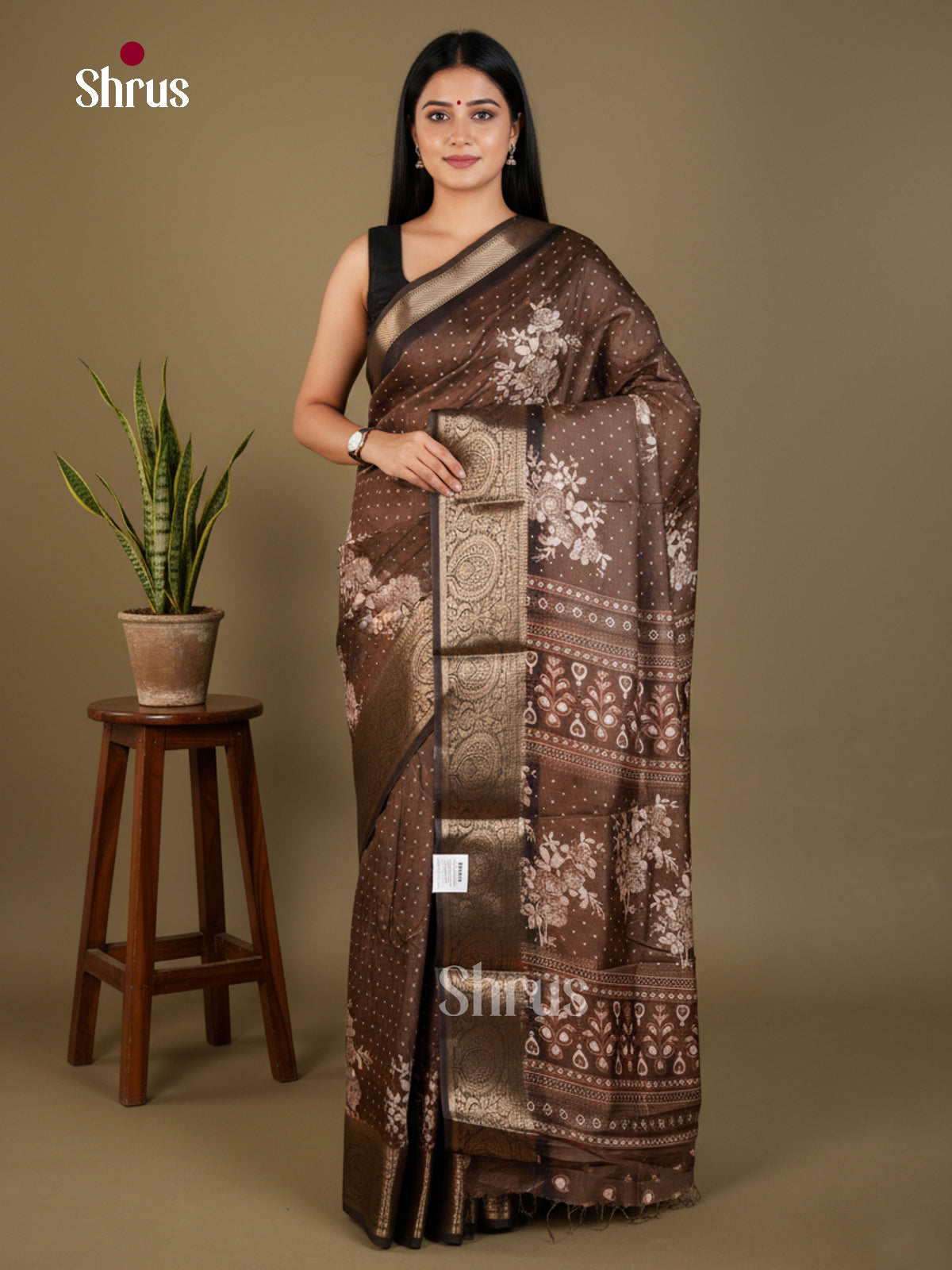 Semi Crepe Saree - EBS14181 - Shop on Shrus.com