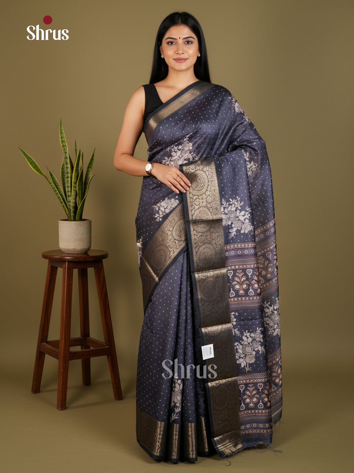 EBS14183 - Semi Crepe - Saree - Shop on Shrus.com