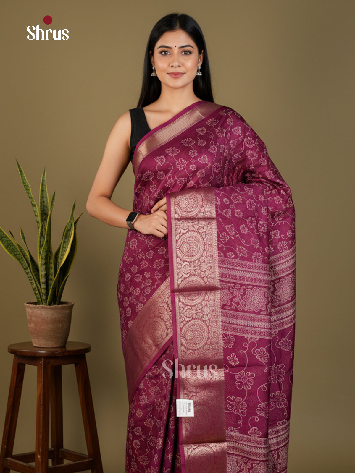 EBS14194 - Semi Crepe - Saree - Shop on Shrus.com