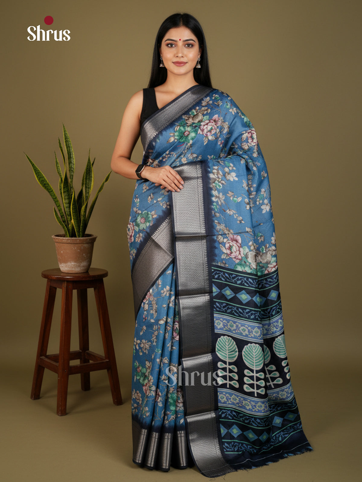 EBS14242 - Semi Crepe - Saree - Shop on Shrus.com