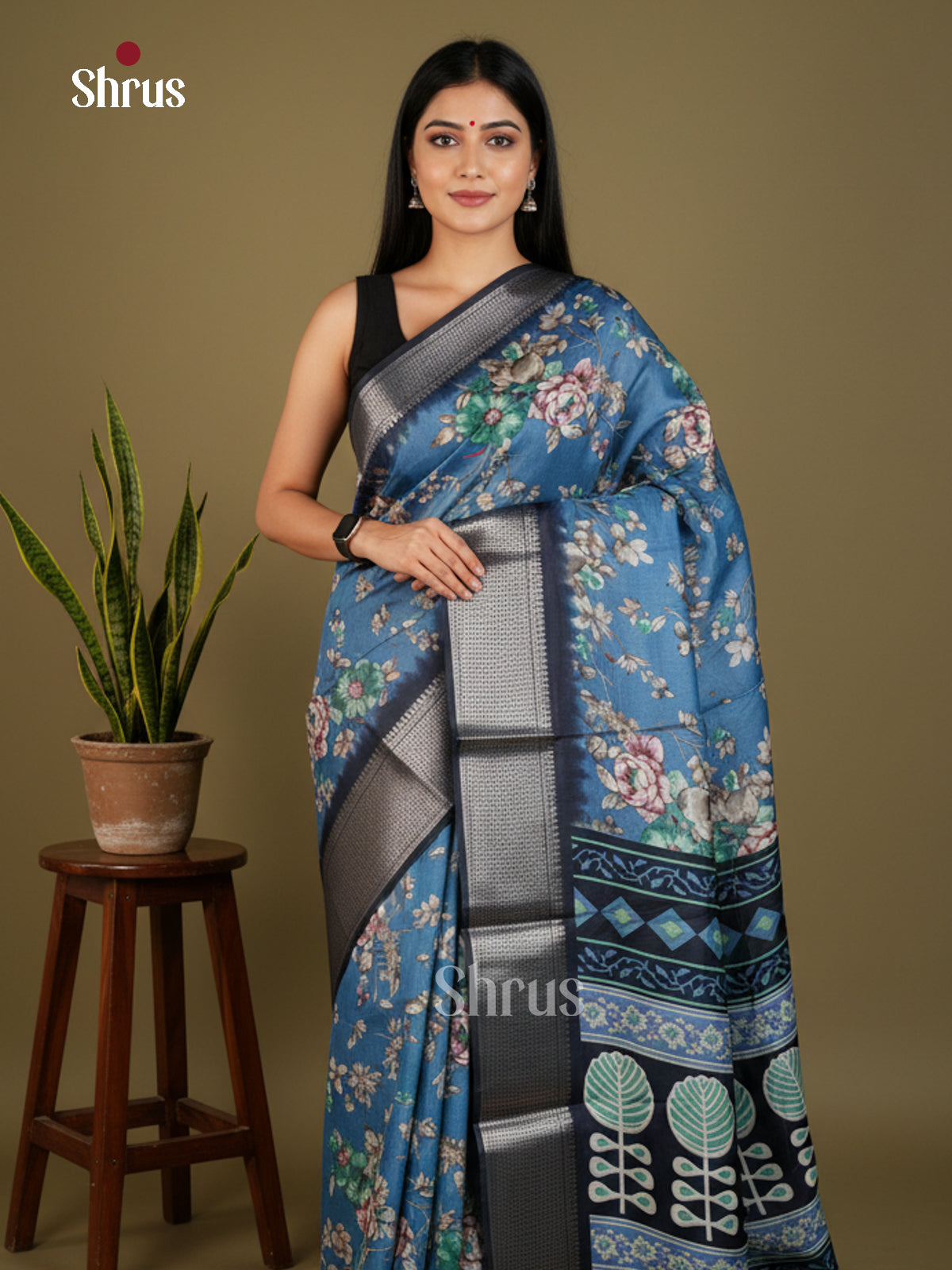 EBS14242 - Semi Crepe - Saree - Shop on Shrus.com