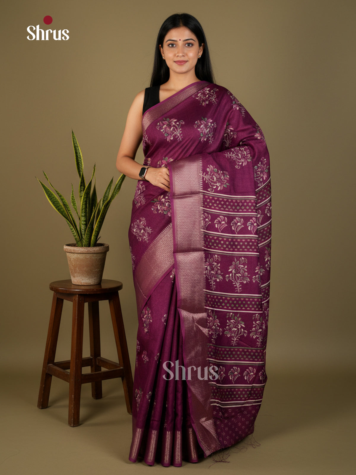 EBS14244 - Semi Crepe - Saree - Shop on Shrus.com
