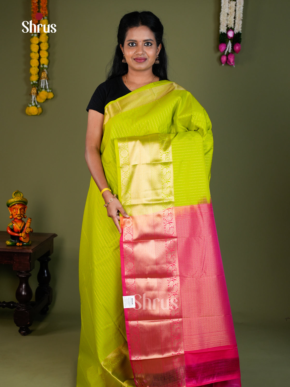 Semi Kanchipuram Saree - EBS16026 - Shop on Shrus.com