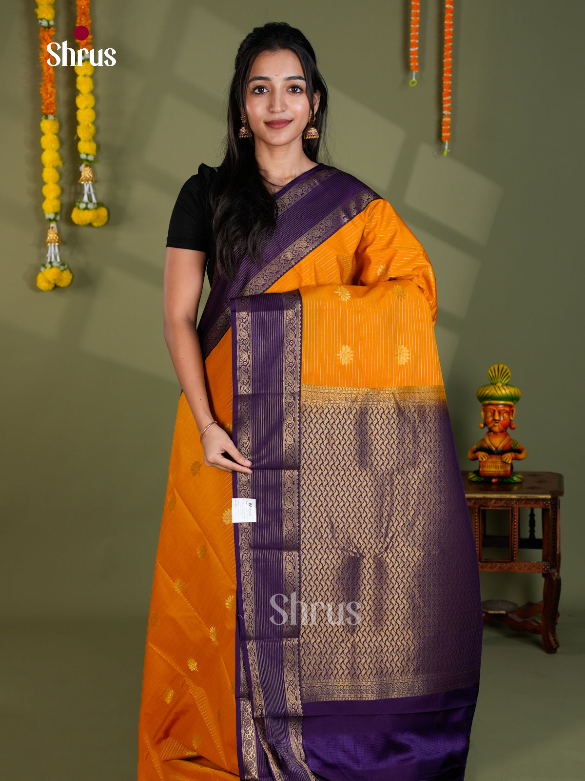 EBS16314 - Semi Kanchipuram Saree - Shop on Shrus.com