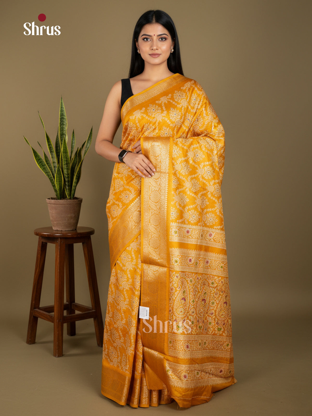 EBS16370 - Semi Crepe Saree - Shop on Shrus.com