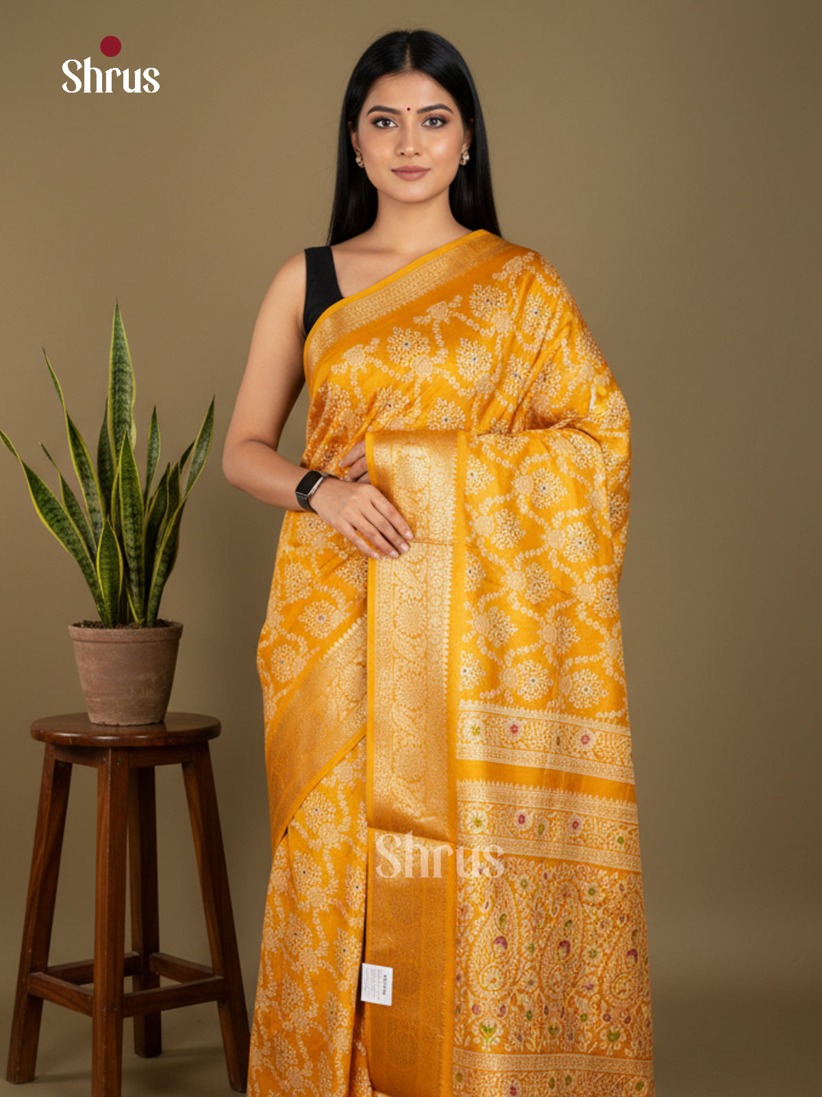 EBS16370 - Semi Crepe Saree - Shop on Shrus.com