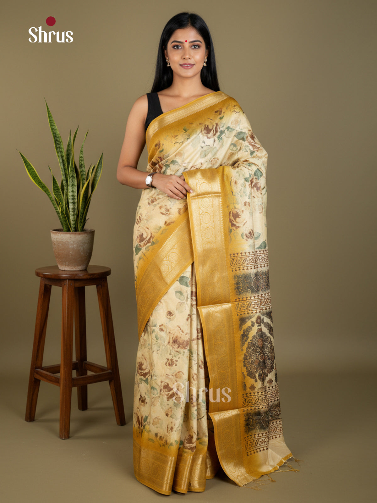 EBS16373 - Semi Crepe Saree - Shop on Shrus.com