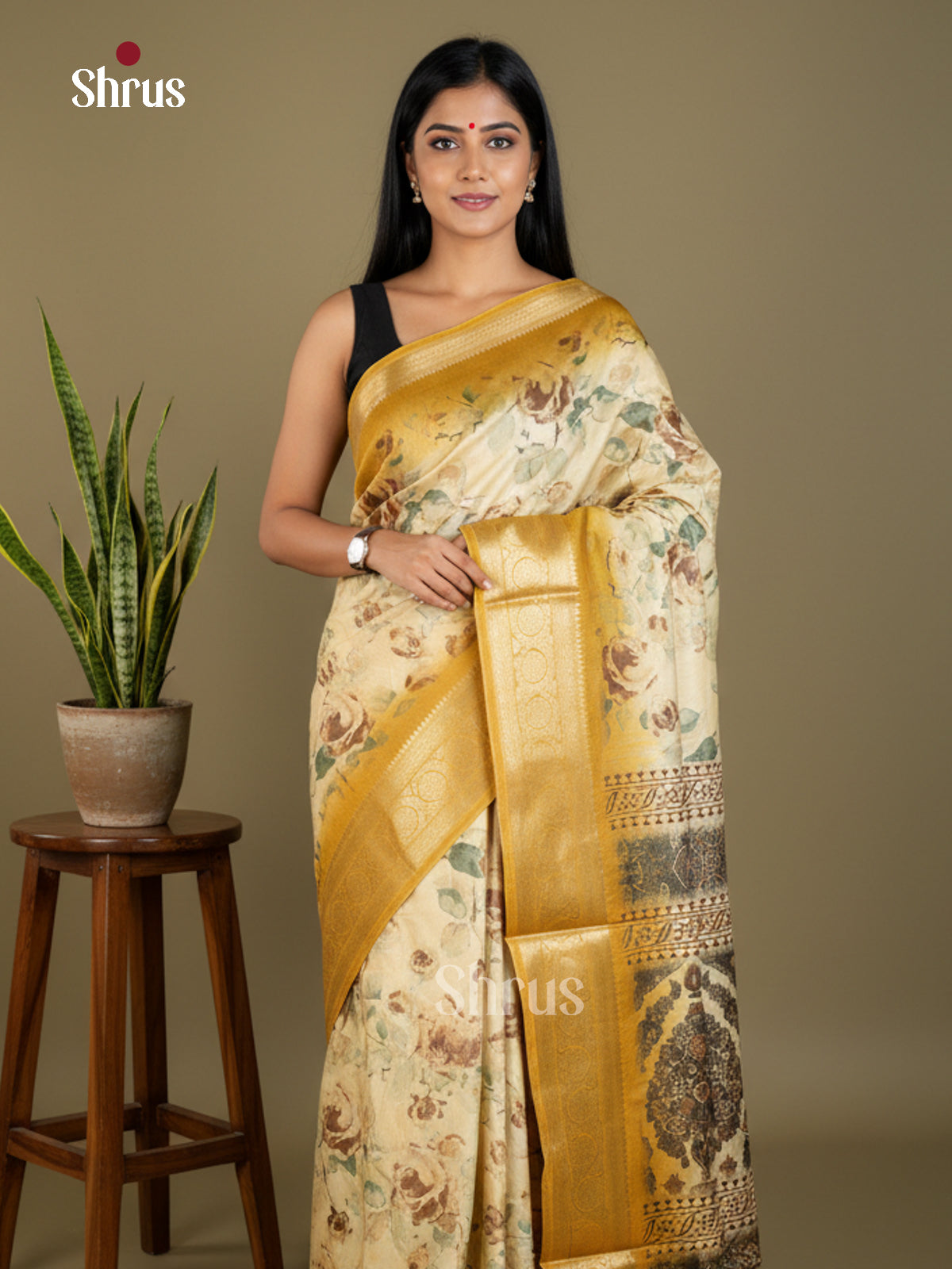 EBS16373 - Semi Crepe Saree - Shop on Shrus.com