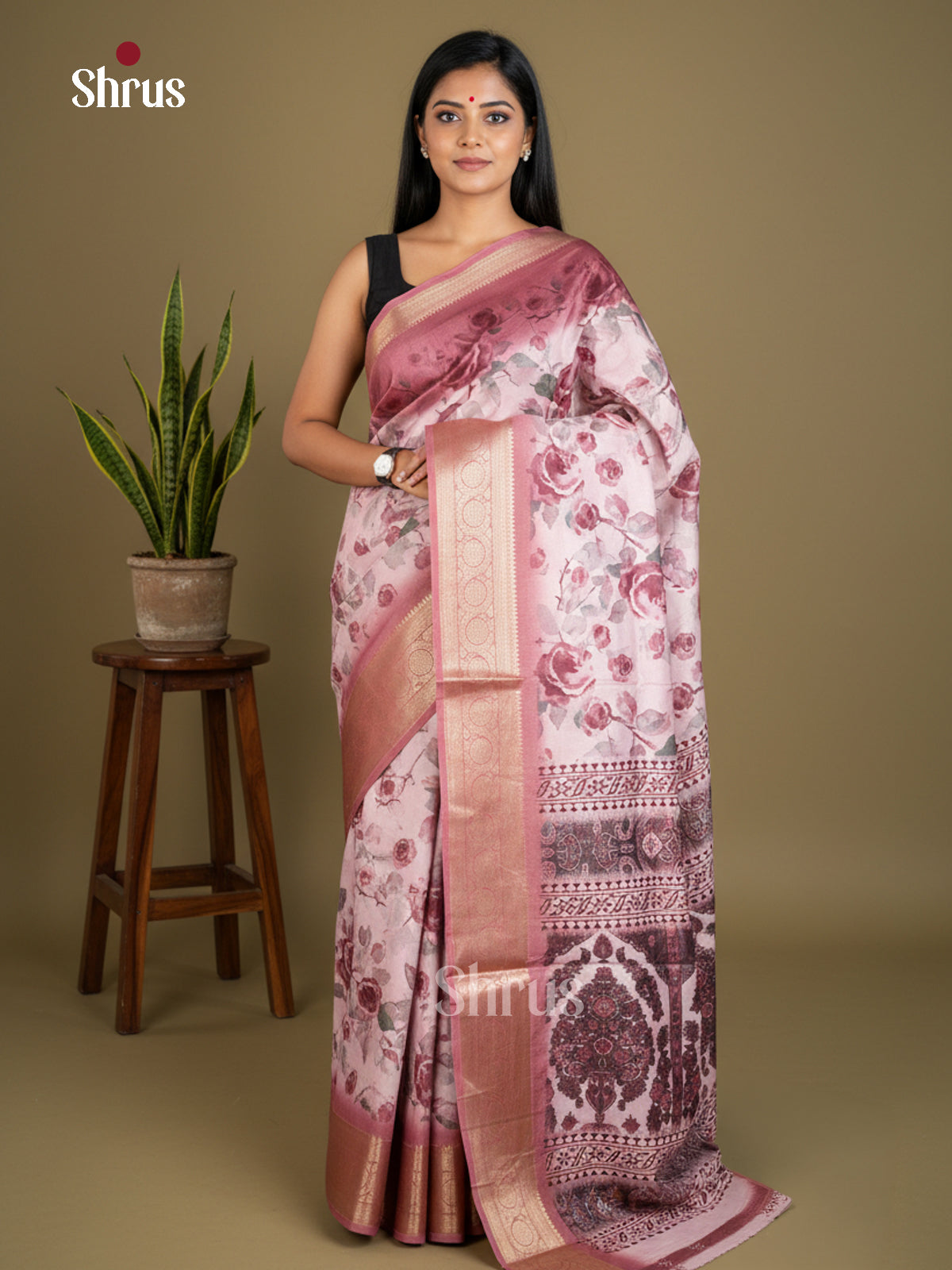 Semi Crepe Saree - EBS16376 - Shop on Shrus.com