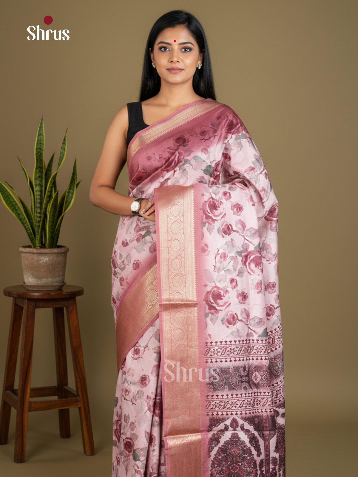 Semi Crepe Saree - EBS16376 - Shop on Shrus.com