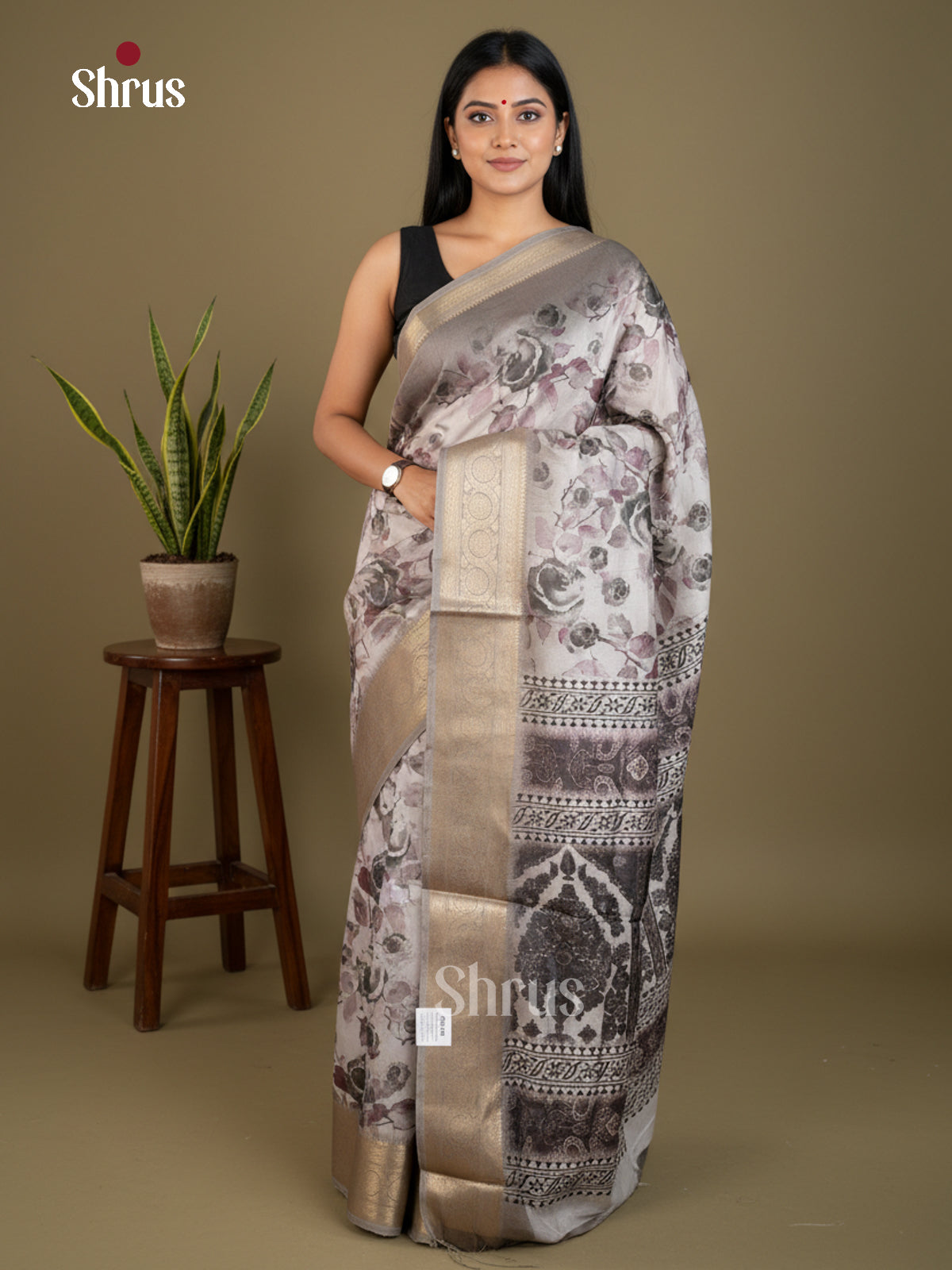 Semi Crepe Saree - EBS16377 - Shop on Shrus.com