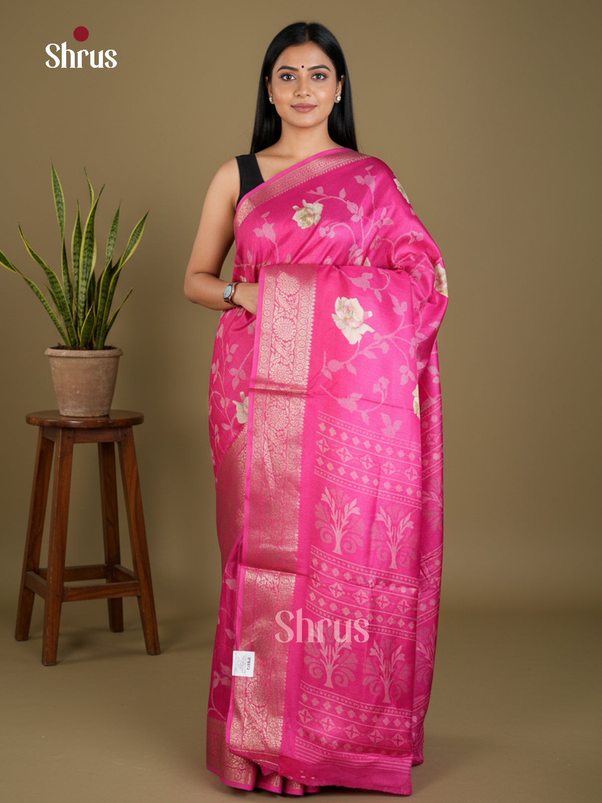 Semi Crepe Saree - EBS16380 - Shop on Shrus.com