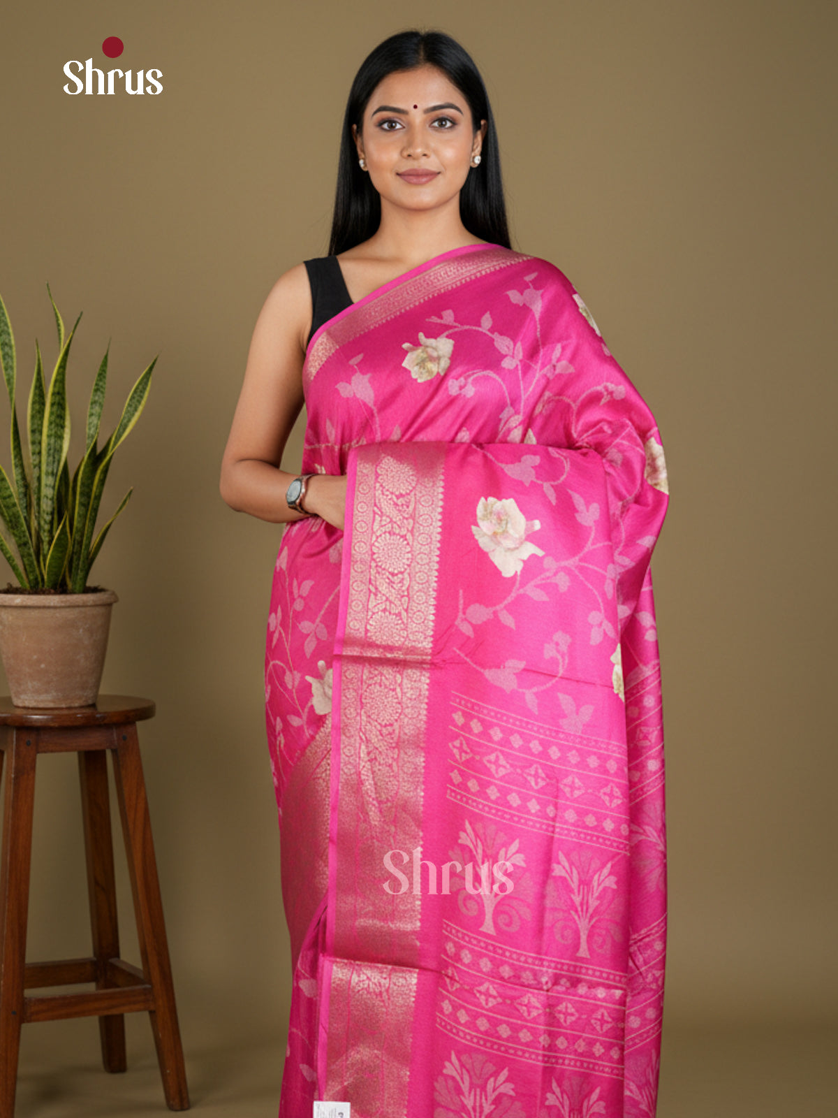 Semi Crepe Saree - EBS16380 - Shop on Shrus.com