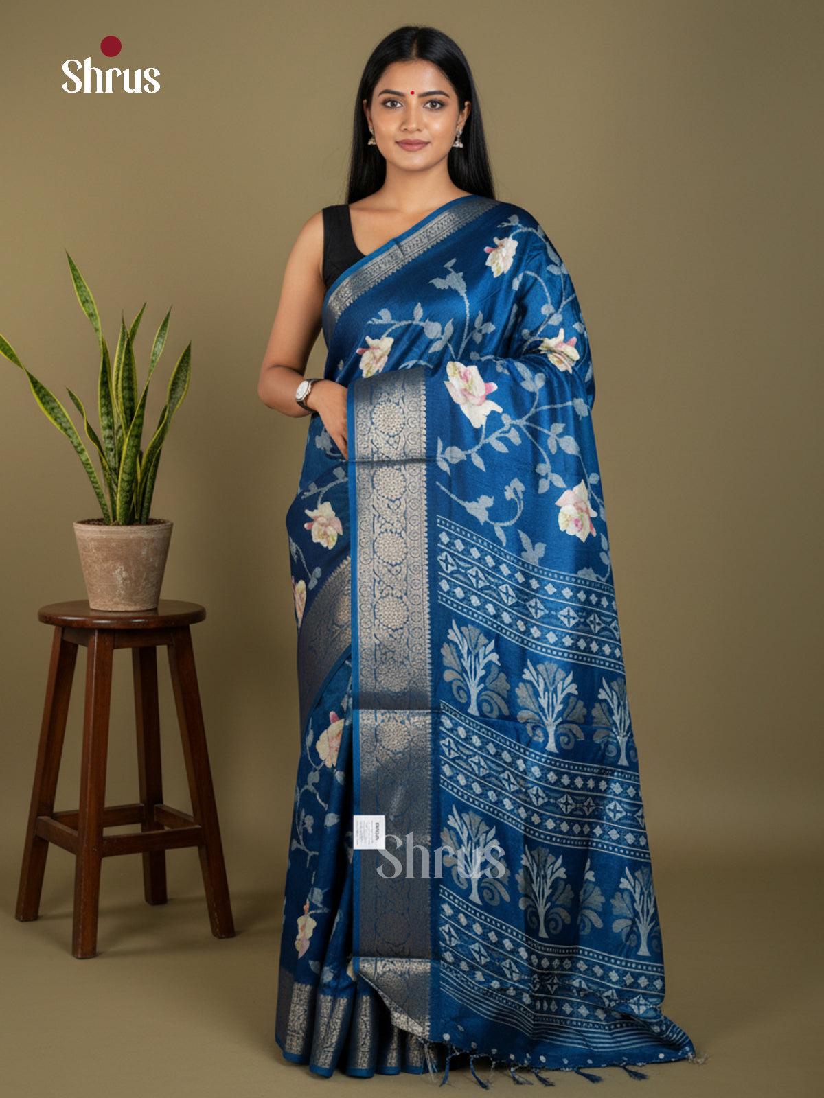 EBS16382 - Semi Crepe Saree - Shop on Shrus.com