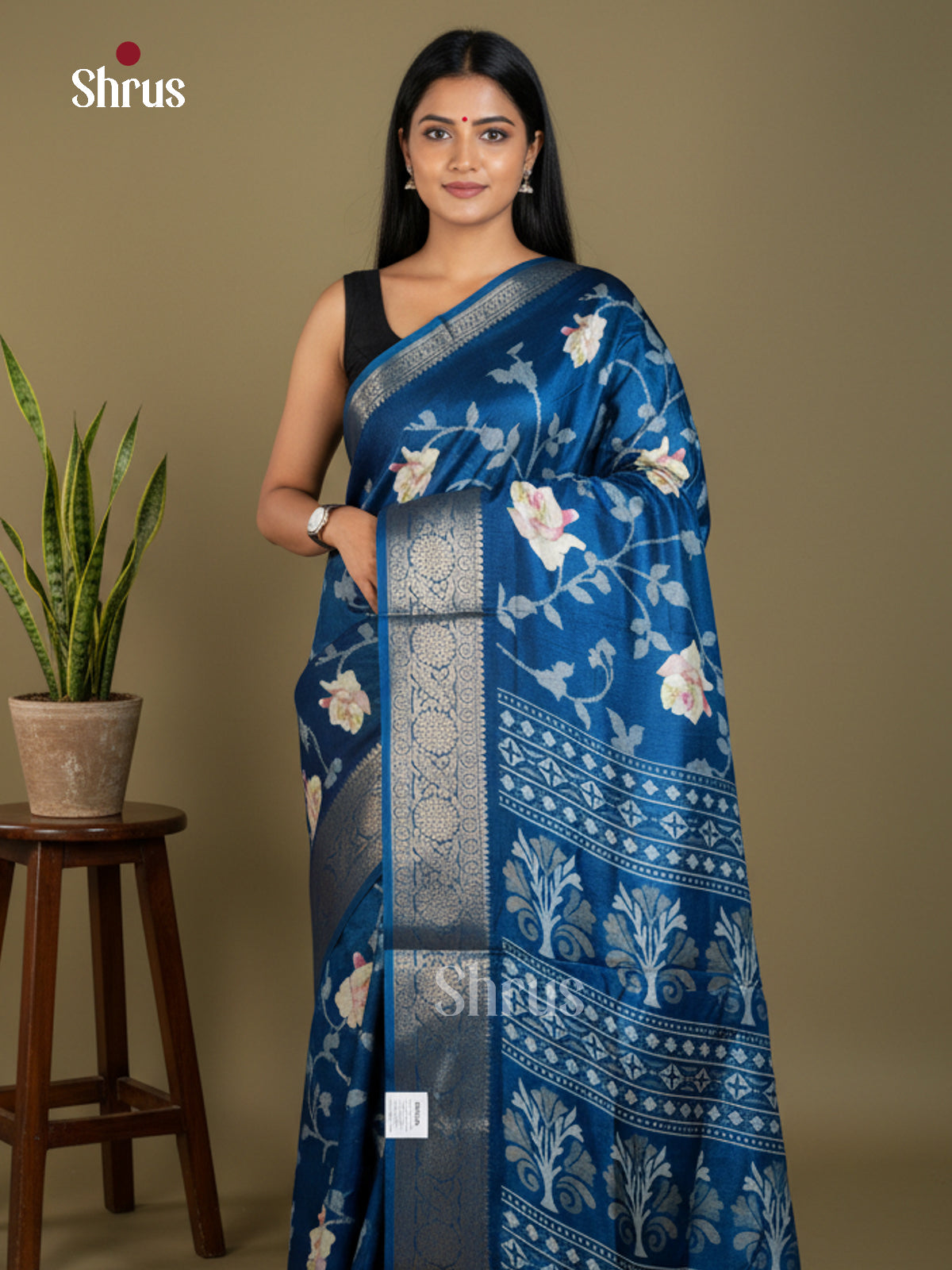 EBS16382 - Semi Crepe Saree - Shop on Shrus.com
