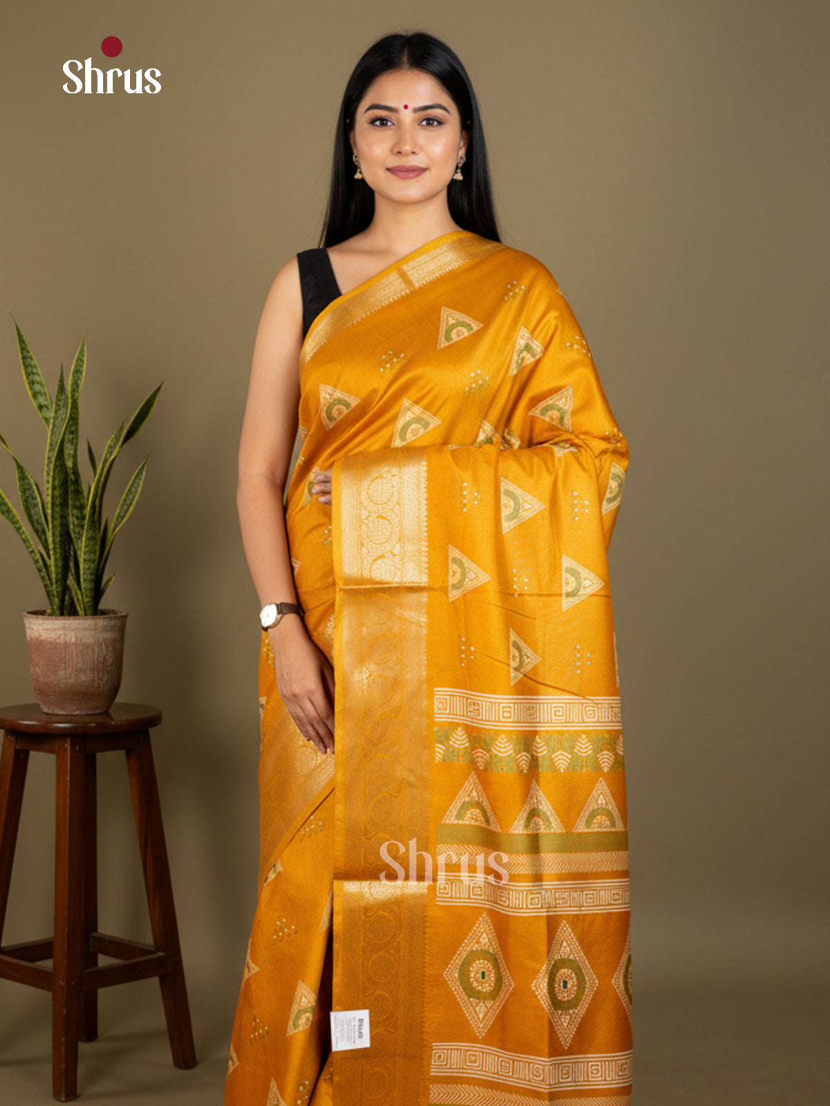 EBS16384 - Semi Crepe Saree - Shop on Shrus.com