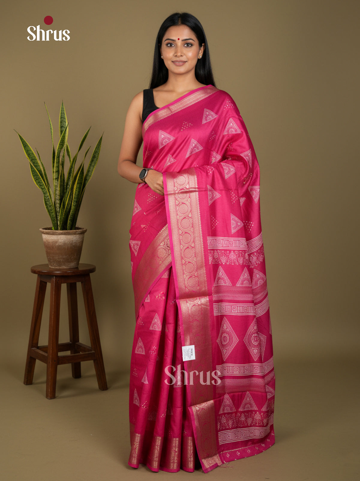 EBS16388 - Semi Crepe Saree - Shop on Shrus.com