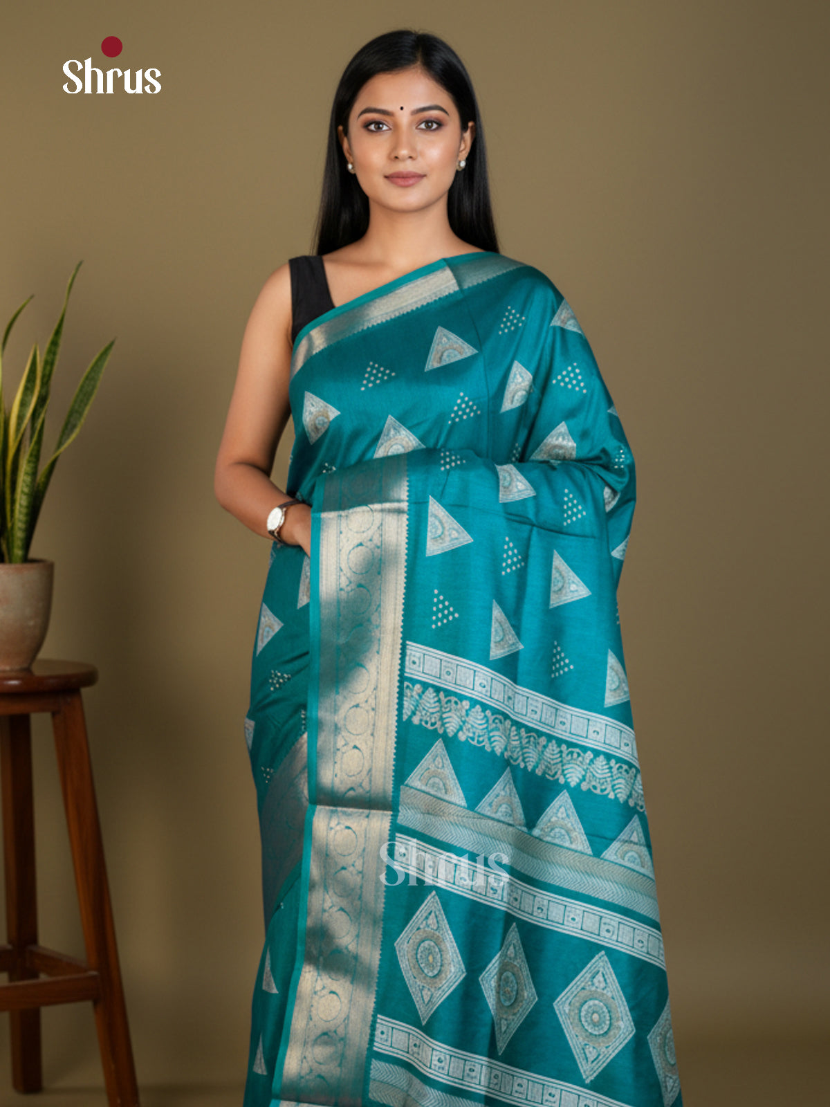 EBS16391 - Semi Crepe Saree - Shop on Shrus.com