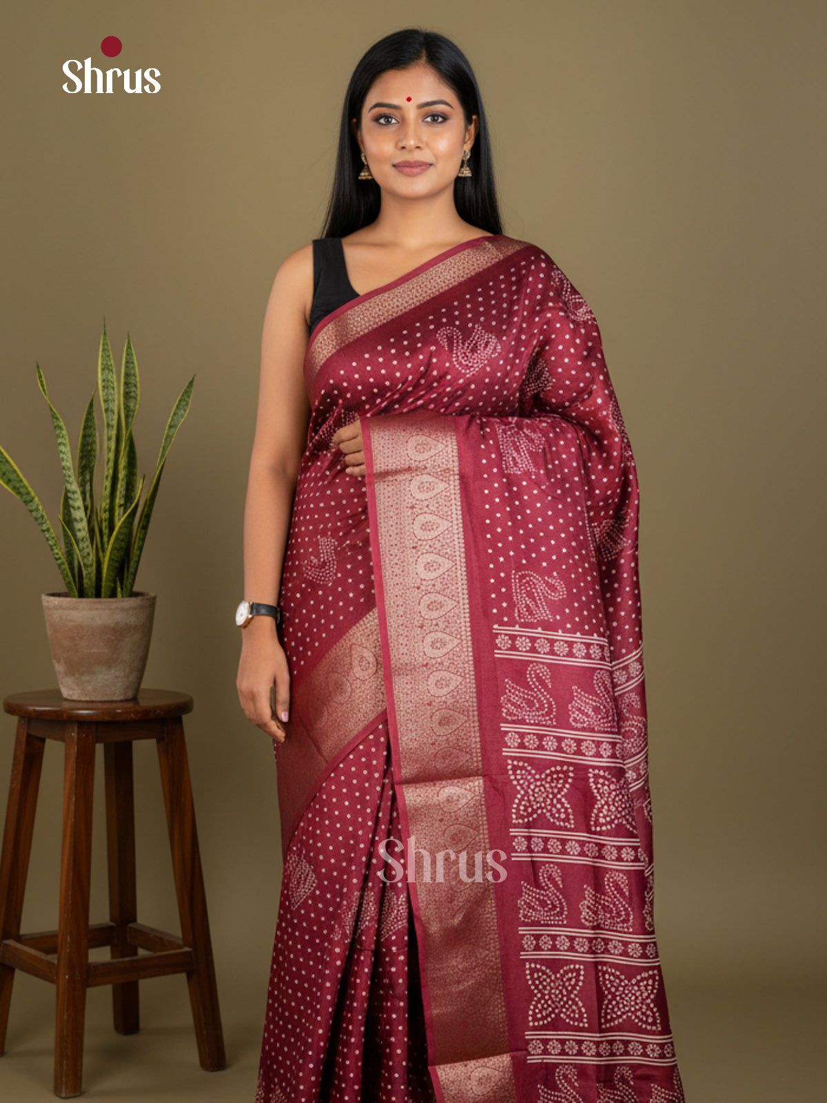 Semi Crepe Saree - EBS16395 - Shop on Shrus.com