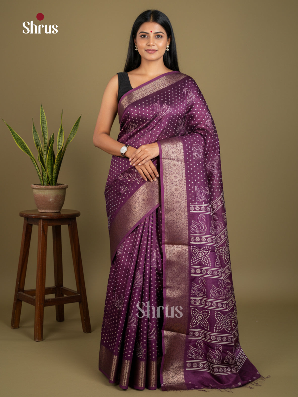 Semi Crepe Saree - EBS16396 - Shop on Shrus.com