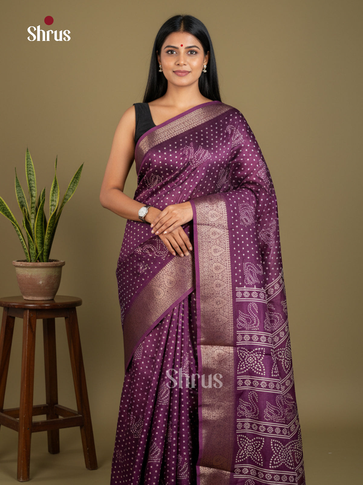 Semi Crepe Saree - EBS16396 - Shop on Shrus.com