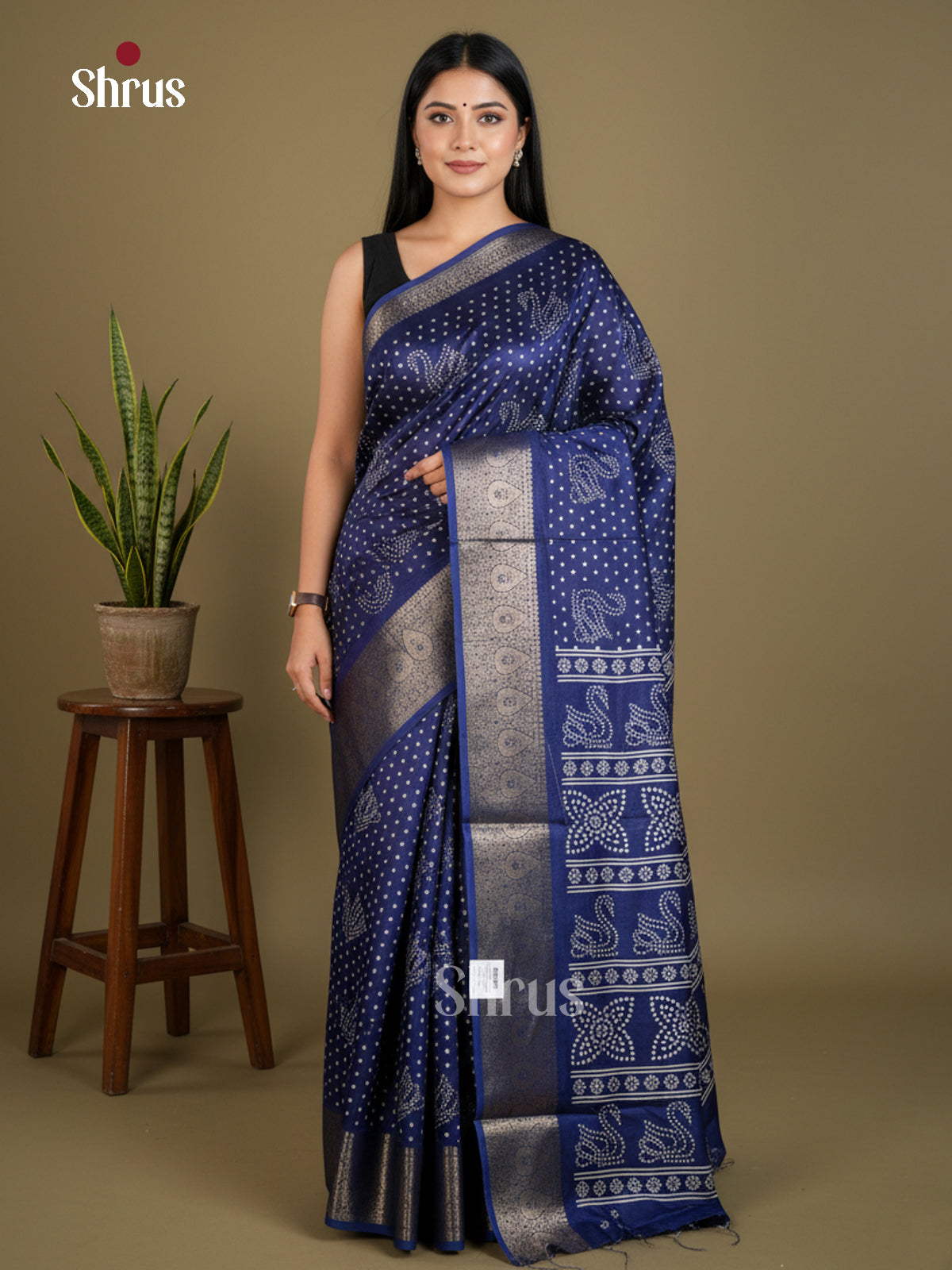 Semi Crepe Saree - EBS16397 - Shop on Shrus.com