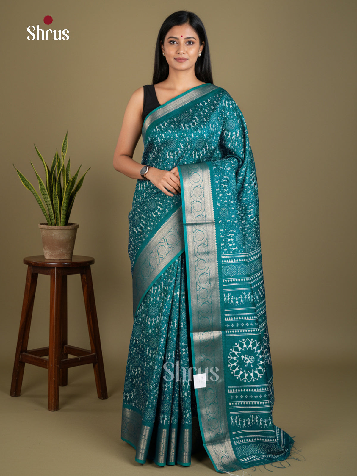 Semi Crepe Saree - EBS16400 - Shop on Shrus.com