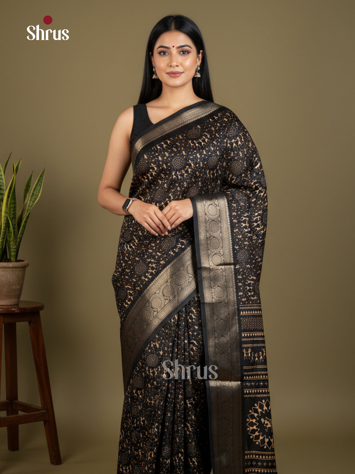 Semi Crepe Saree - EBS16403 - Shop on Shrus.com