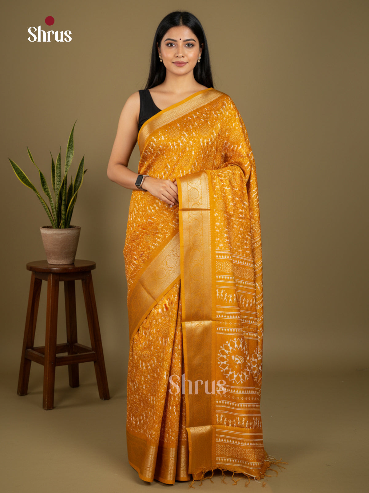 Semi Crepe Saree - EBS16404 - Shop on Shrus.com
