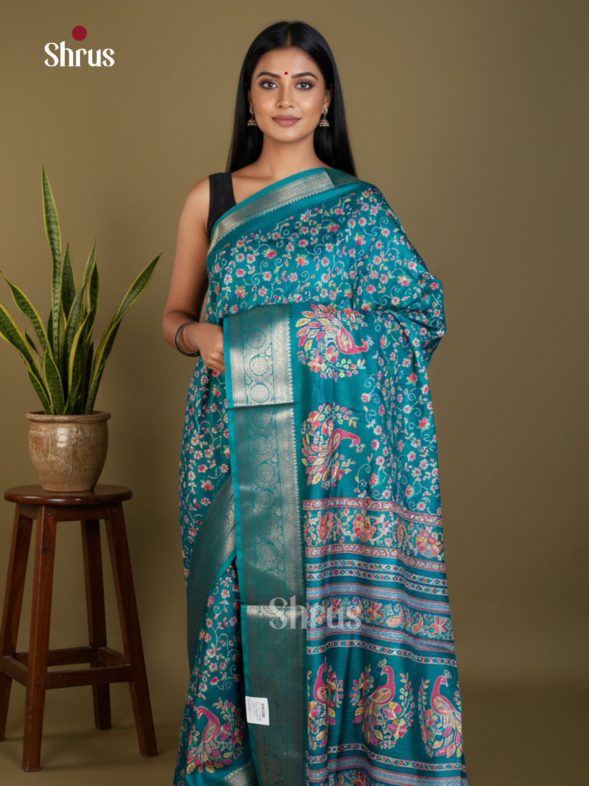 EBS16411 - Semi Crepe Saree - Shop on Shrus.com