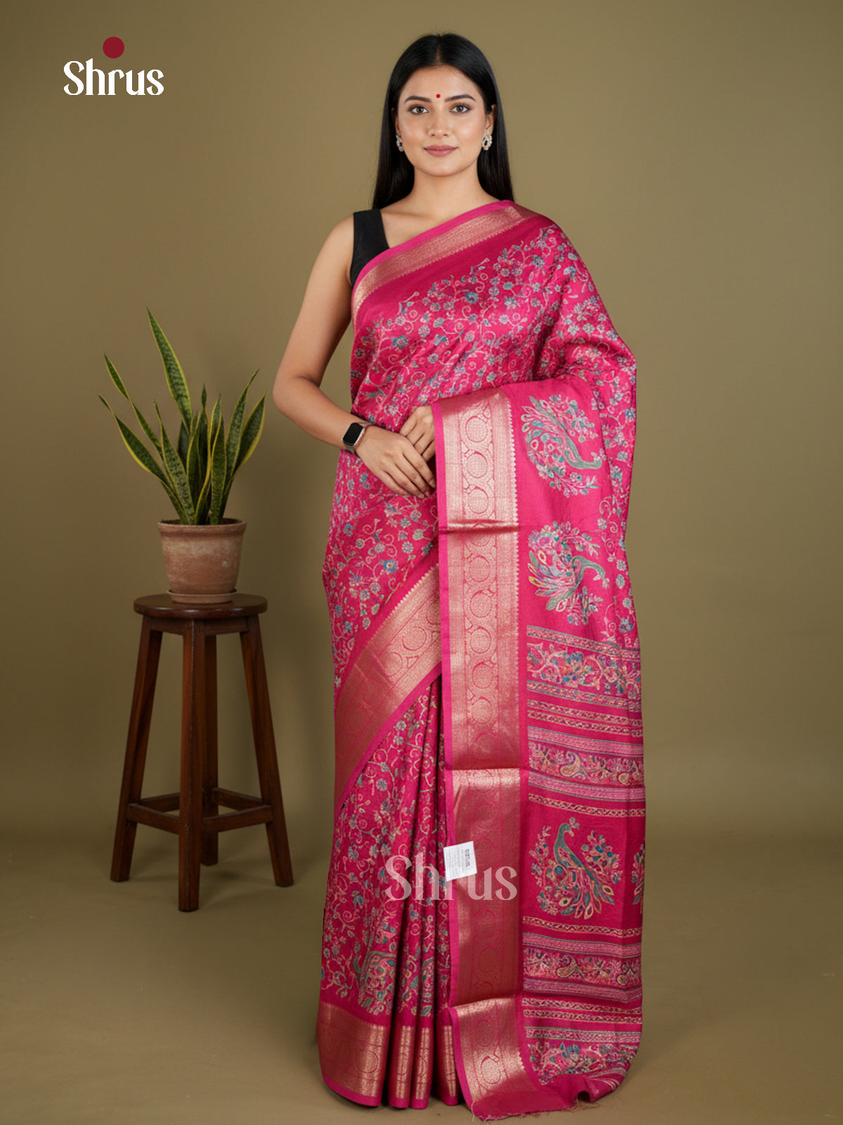 Semi Crepe Saree - EBS16414 - Shop on Shrus.com