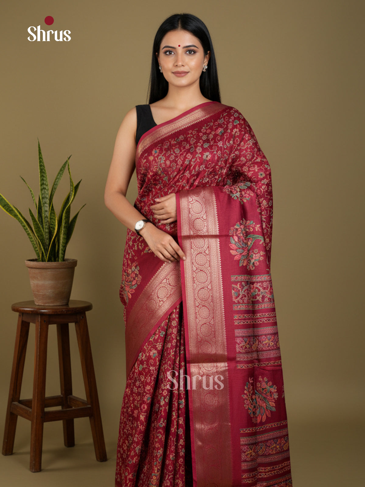 EBS16415 - Semi Crepe Saree - Shop on Shrus.com