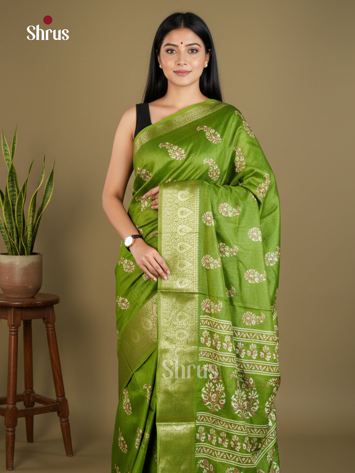 EBS16424 - Semi Crepe Saree - Shop on Shrus.com