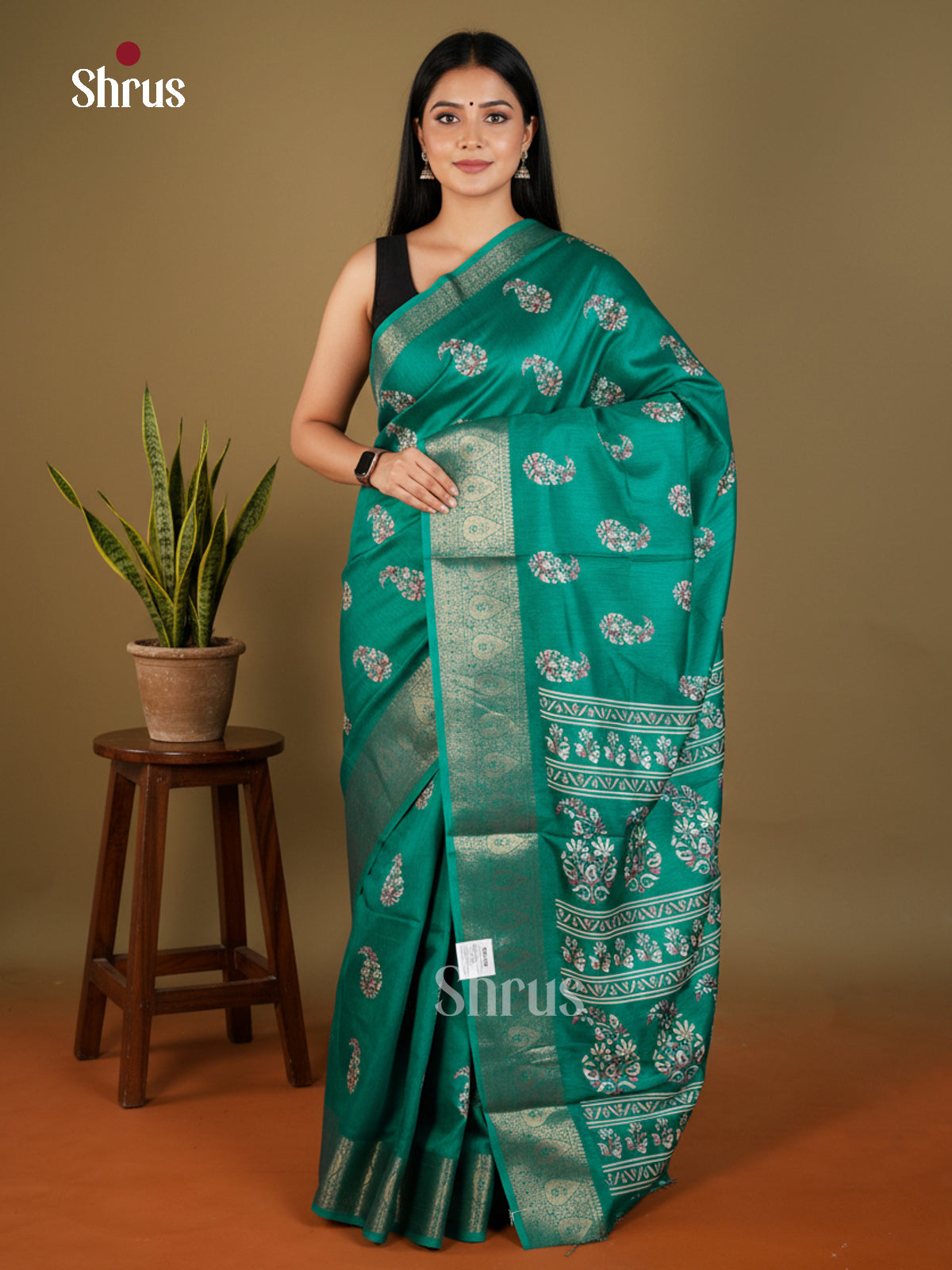 EBS16427 - Semi Crepe Saree - Shop on Shrus.com