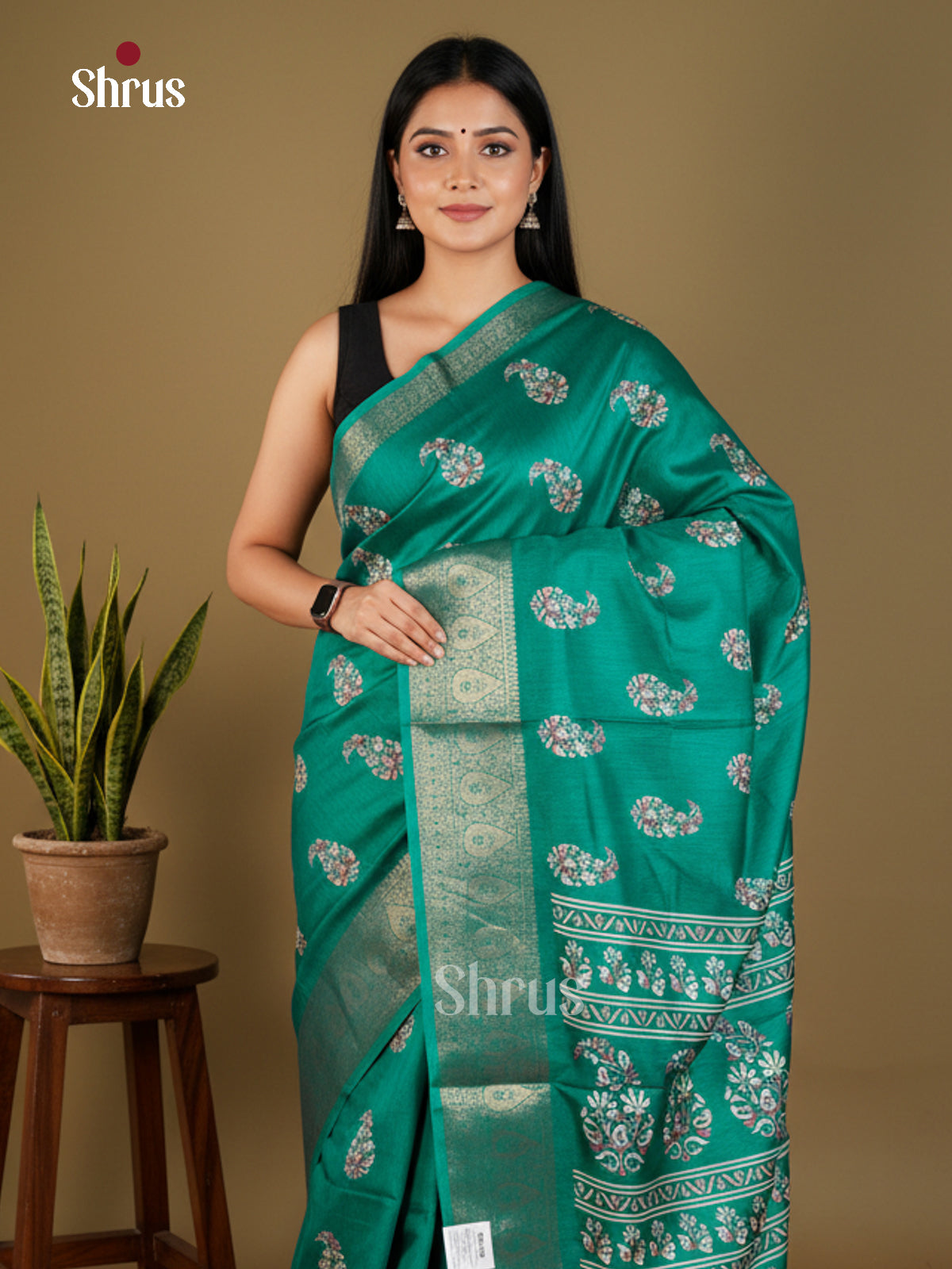 EBS16427 - Semi Crepe Saree - Shop on Shrus.com