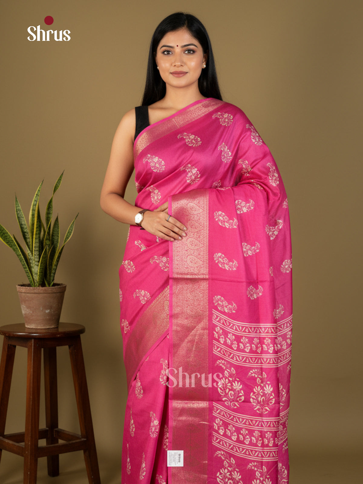 EBS16429 - Semi Crepe Saree - Shop on Shrus.com