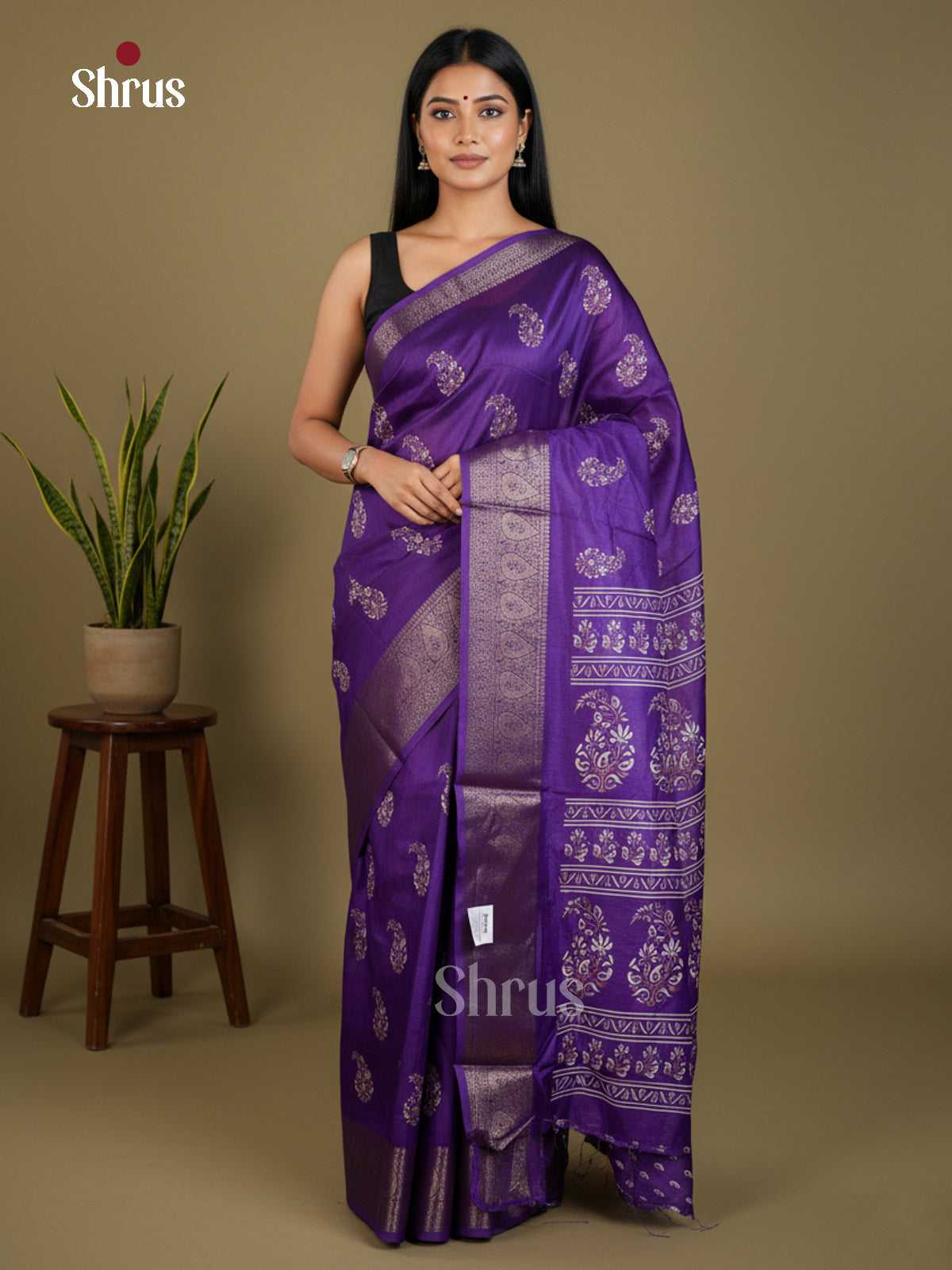 Semi Crepe Saree - EBS16430 - Shop on Shrus.com