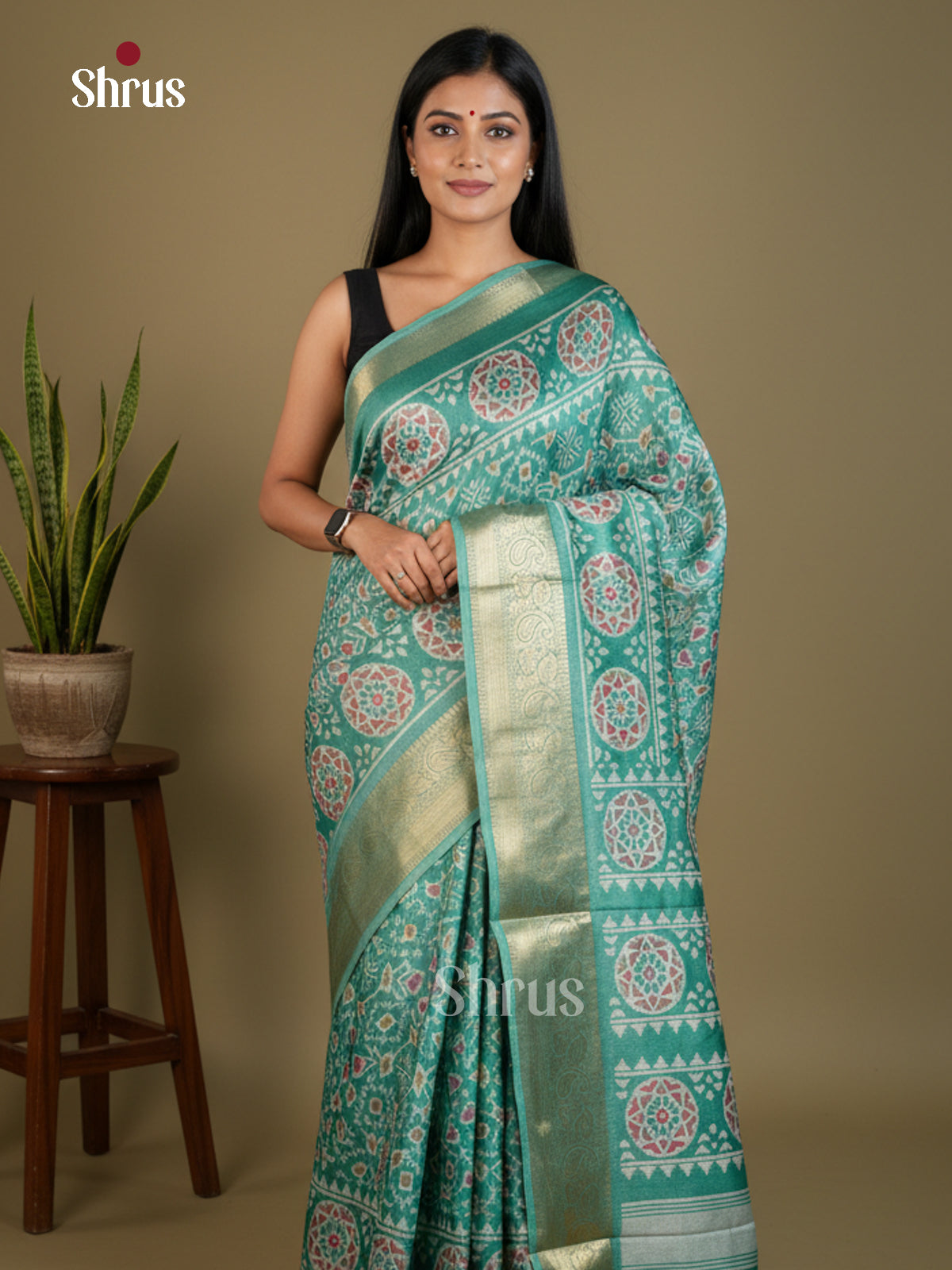 Semi Crepe Saree - EBS16434 - Shop on Shrus.com
