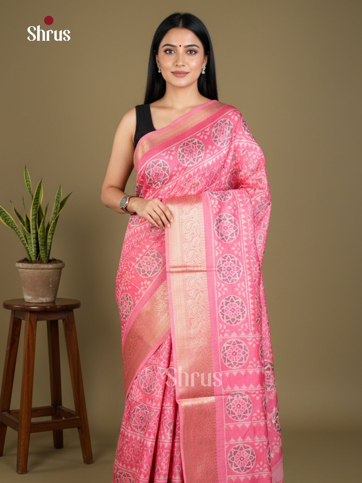 Semi Crepe Saree - EBS16438 - Shop on Shrus.com