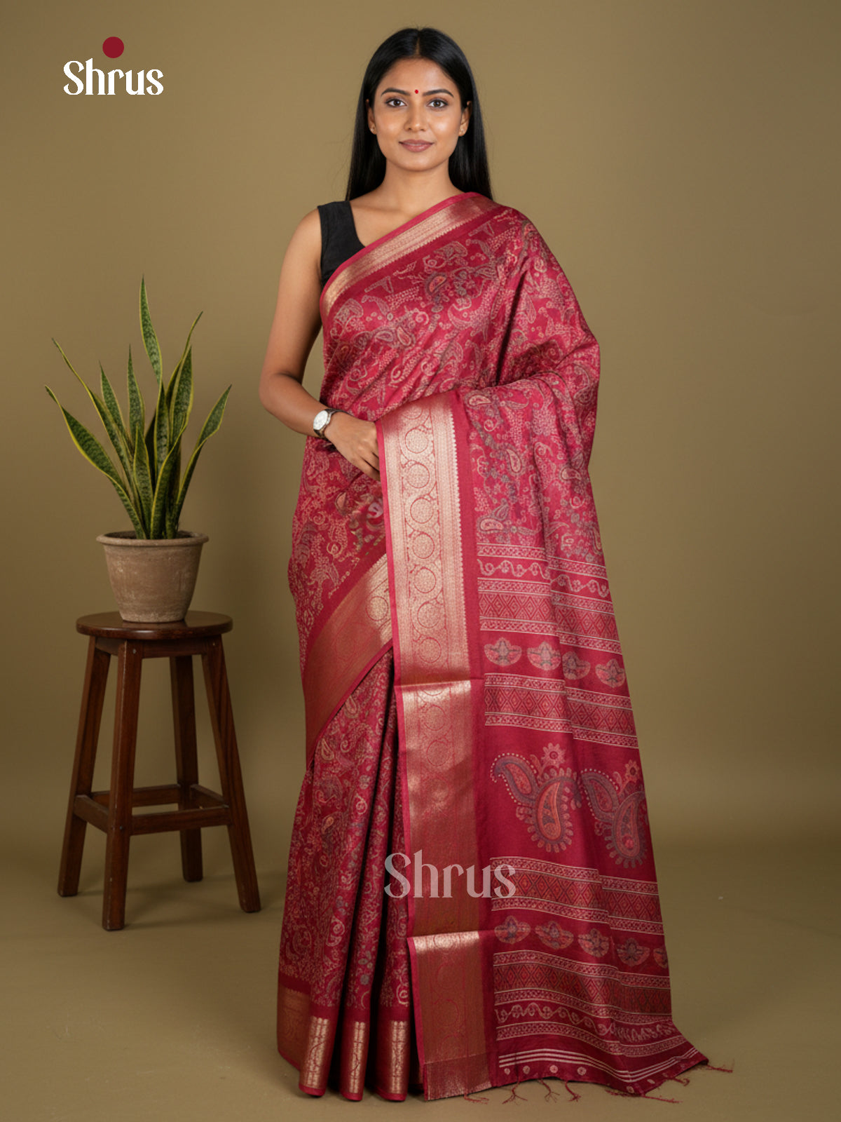 EBS16445 - Semi Crepe Saree - Shop on Shrus.com