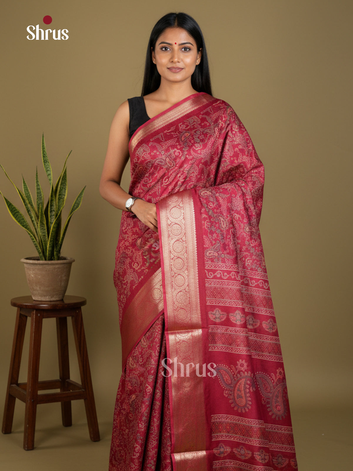 EBS16445 - Semi Crepe Saree - Shop on Shrus.com