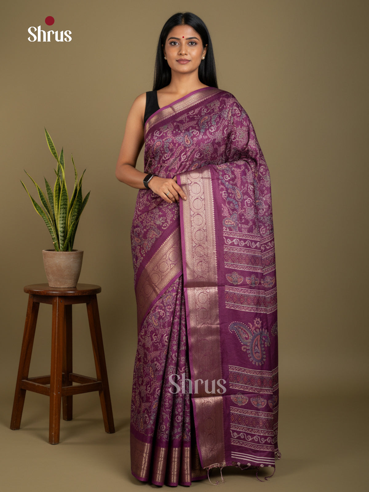 EBS16447 - Semi Crepe Saree - Shop on Shrus.com