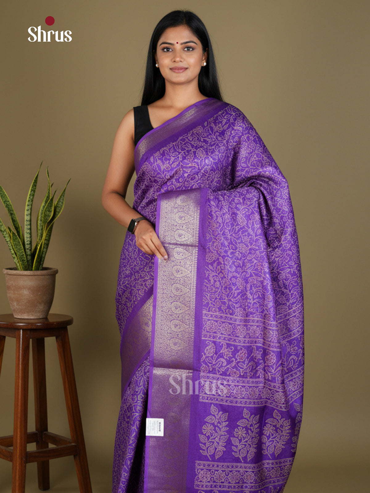 Semi Crepe Saree - EBS16449 - Shop on Shrus.com