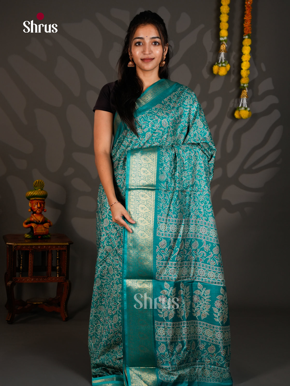Semi Crepe Saree - EBS16451 - Shop on Shrus.com