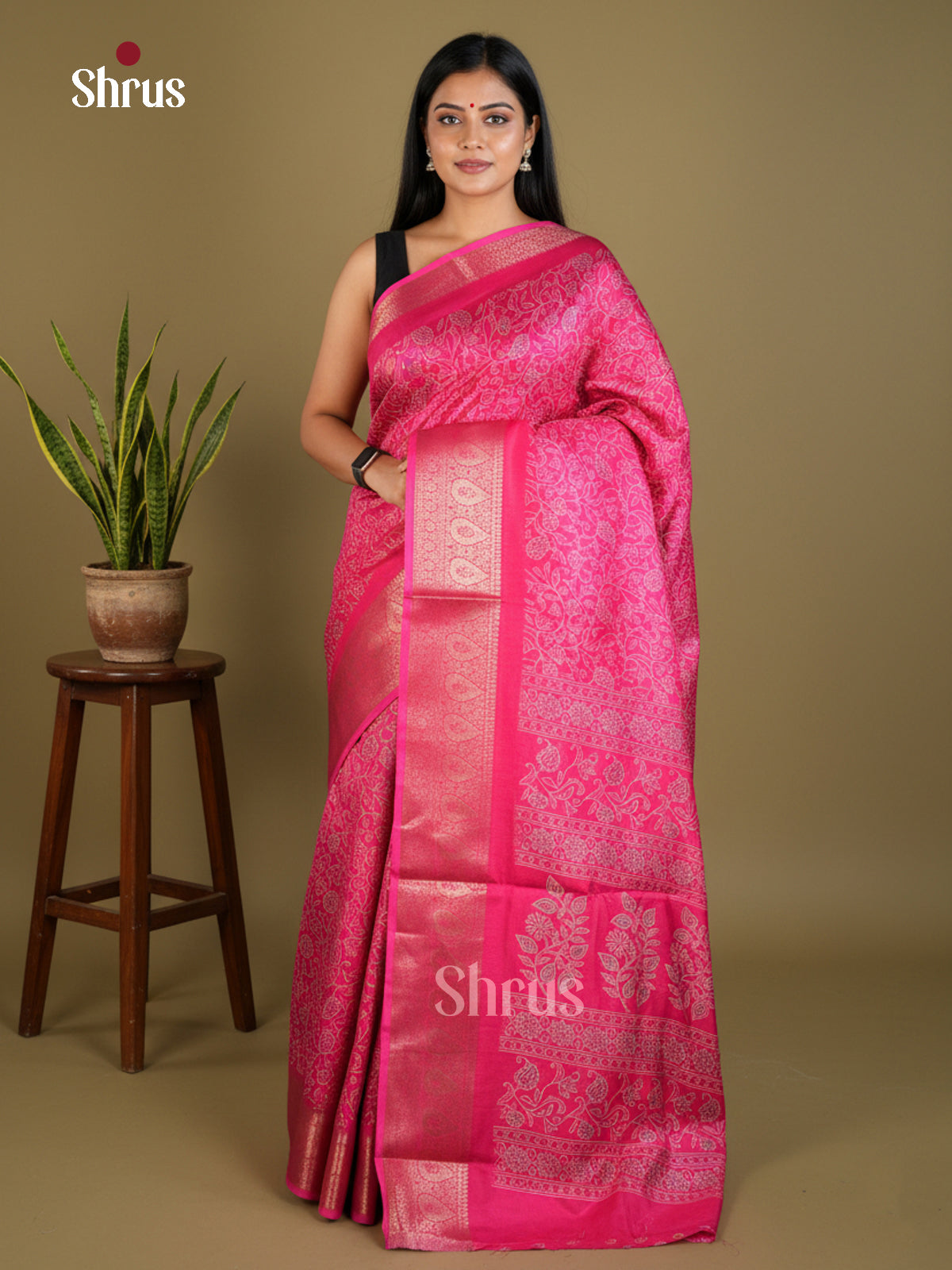 Semi Crepe Saree - EBS16453 - Shop on Shrus.com