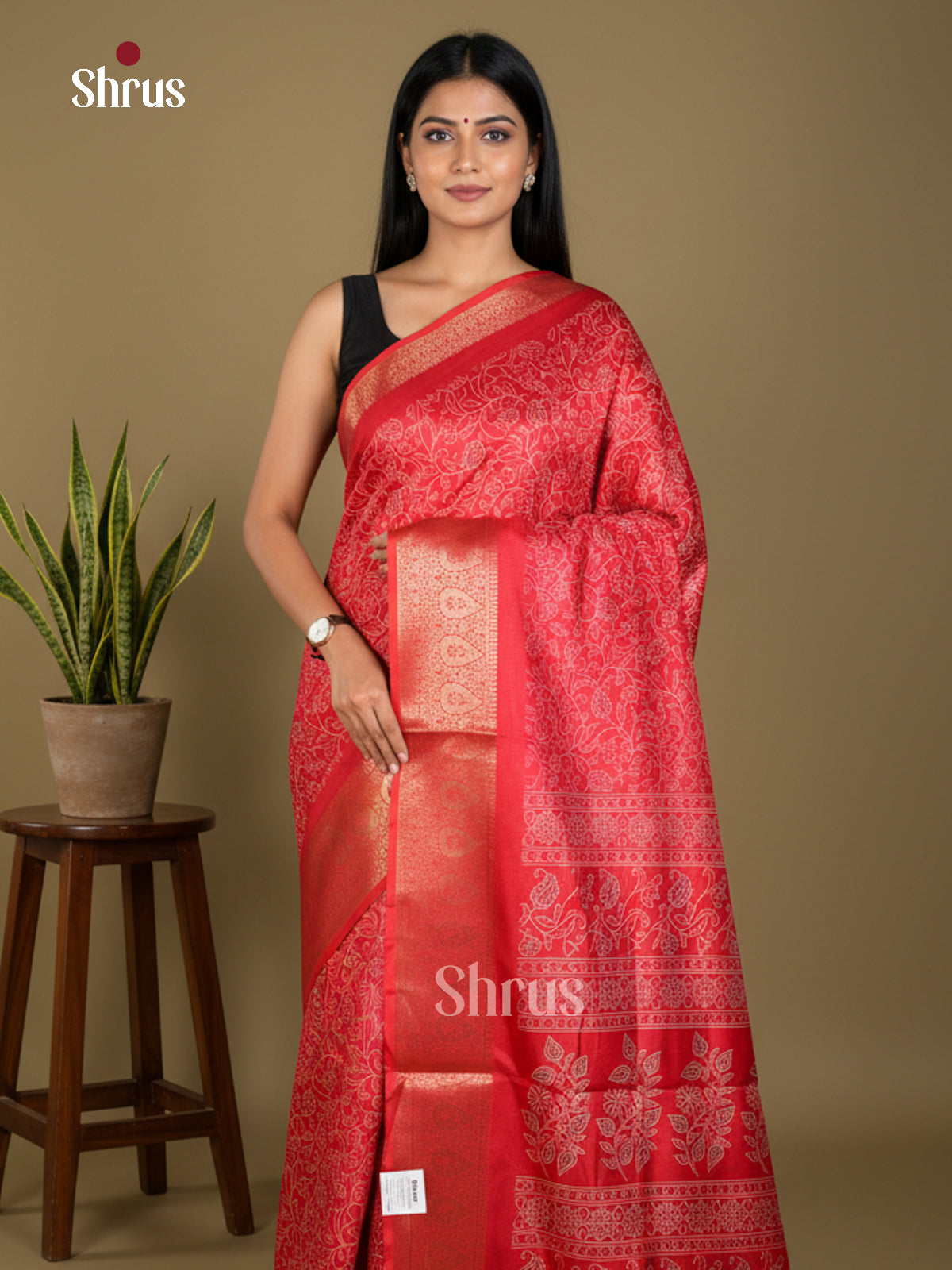 EBS16454 - Semi Crepe Saree - Shop on Shrus.com