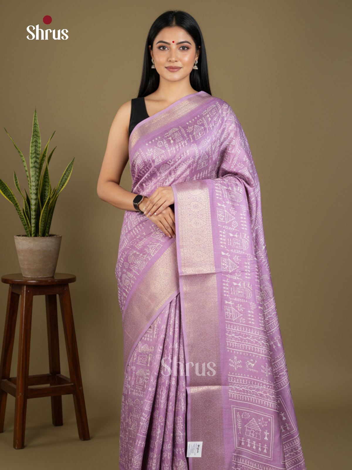 Semi Crepe Saree - EBS16458 - Shop on Shrus.com